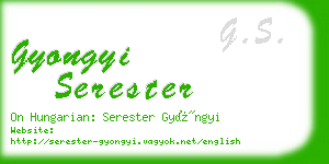 gyongyi serester business card